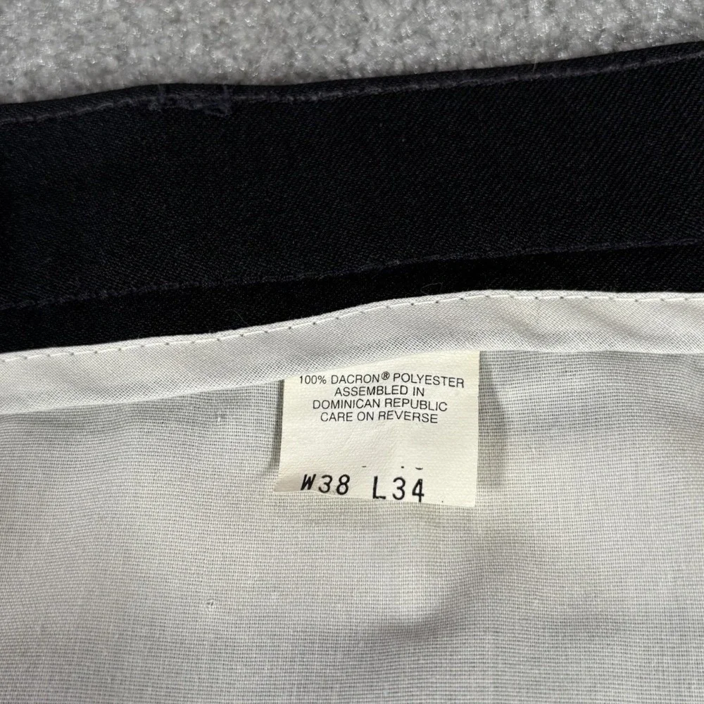 Vintage Levis Action Slacks Mens 36x34 Black Dacron Polyester Dress Pants‎ 90s